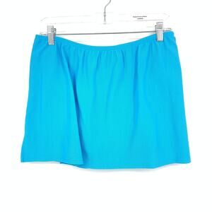 Lands End Women's Size 16 Blue Swim Skirted Bottom Pull On Ribbed